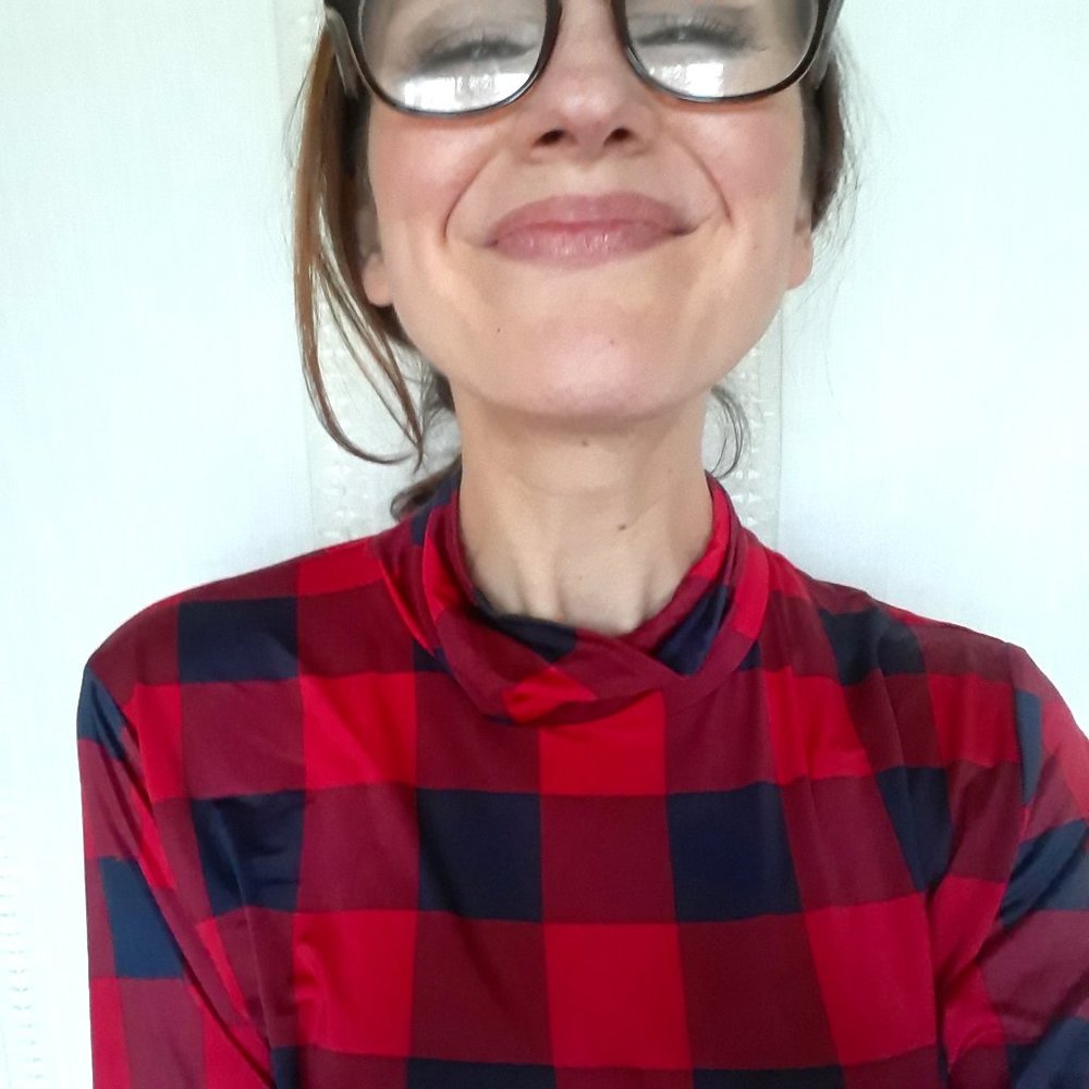 NWOT  Lands' End Thermaskin Layering Top -Plaid XL